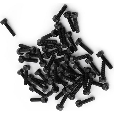 Jeu de 50 vis à tête hexagonale creuse M3 noires (M312mm, entièrement filetées) (1/4)