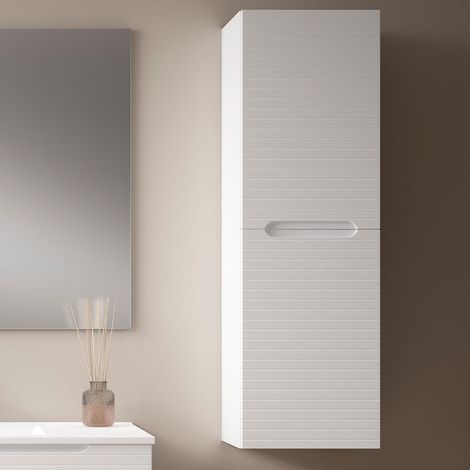 Kibath Mueble auxiliar de baño BOREAL 35x27 cm acabado BLANCO mate de colgar