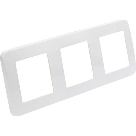 IluminaShop - Marco de PC Empotrable Blanco Basic para 3 Modulos