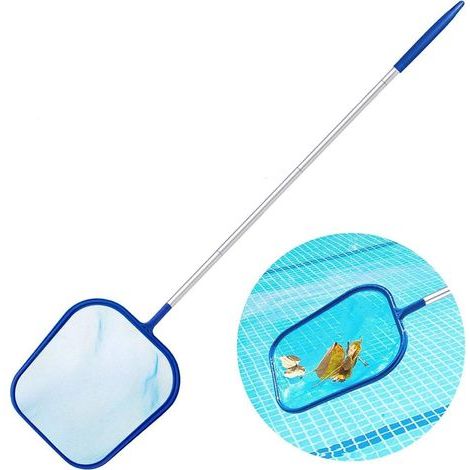 Rete da Piscina per Pulire Foglie Galleggianti e Insetti, Ottimo Strumento di Pulizia della Piscina (Blu) (1/5)