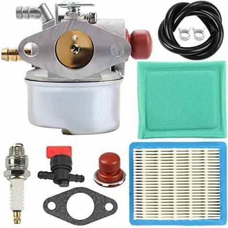 Kit Carburateur - Pour Moteurs Tecumseh OHH45 OHH50 OHH55 OHH60 OHH65 - 4,5 à 6,5 HP - Moteurs Horizontaux OHV - Complet avec Filtre à Air 36046 et Bougie - 1 Pièce