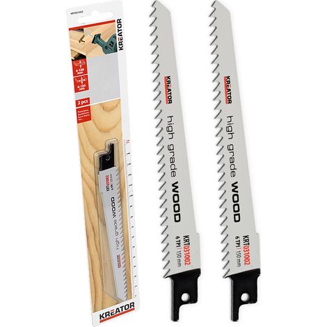 HCS 150 mm Holz-Säbelsägeblatt – 2 Stück KREATOR (1/3)