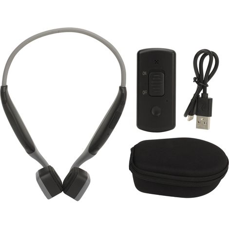 Casque Bluetooth à conduction osseuse, écouteurs sans fil antibruit pour seniors, oreillette audio à conduction crânienne, confortable et léger (1/5)