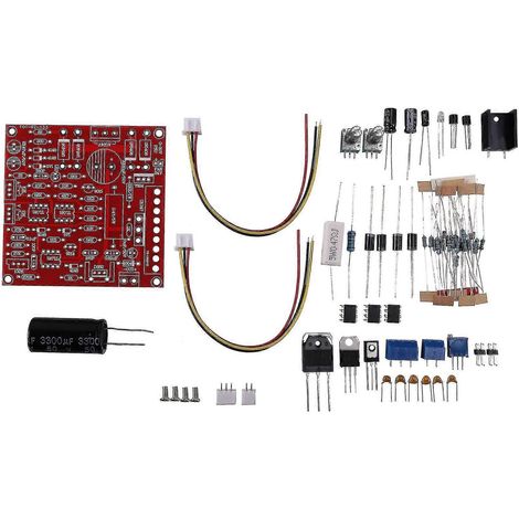 Kit d'alimentation CC régulée réglable 0-30 V 2 mA-3 A avec protection contre les courts-circuits (1/5)