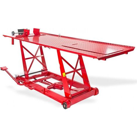 Dema – Pont élévateur moto 2200 mm – Charge max 450 kg – Hauteur de levée 170 à 780 mm – Tôle antidérapante – Pour mécaniciens professionnels