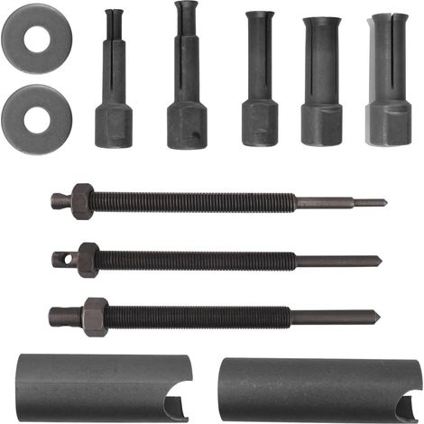 Kit d'extracteur roulement intérieur pour Moto 9-23 mm Outils de démontage de roulement de générateur kit d'extracteur de boîtier de pédalier Outils réparation à Billes 5 Tailles Clips Ouverts