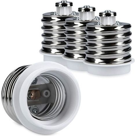 4x adaptateur de douille - Convertisseur de douilles E40 vers E27 - Adaptateur de support de lampe culot E27 pour ampoule LED halogène (1/5)
