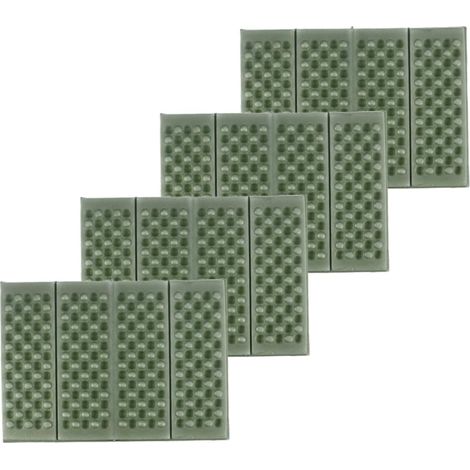 Lot de 4 coussins de siège d'extérieur, tapis de sol en mousse, pliables, pour le camping et les promenades. Tapis de sol portable et imperméable, vert. (1/5)