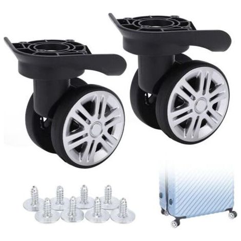 Lablanc – Roulettes pour valise souple – Roues silencieuses 6 cm – Matériaux PP et PET – Installation facile avec vis multiples – Pour meubles et bagages