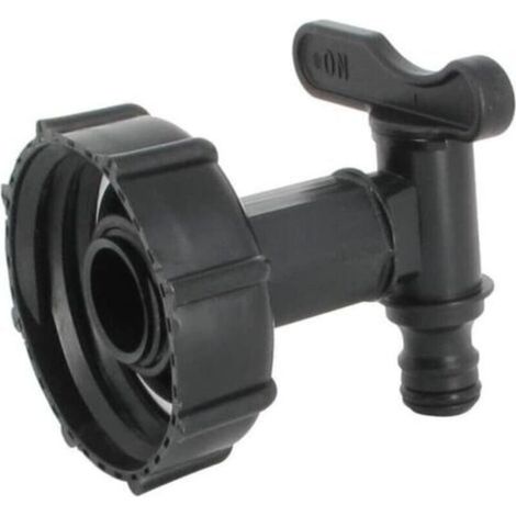 S60X6-Fitting – HDPE-Wasserhahn für 1000-Liter-Wassertank, Fitting und weiteres Zubehör für Regenwasserspeicher (1/5)