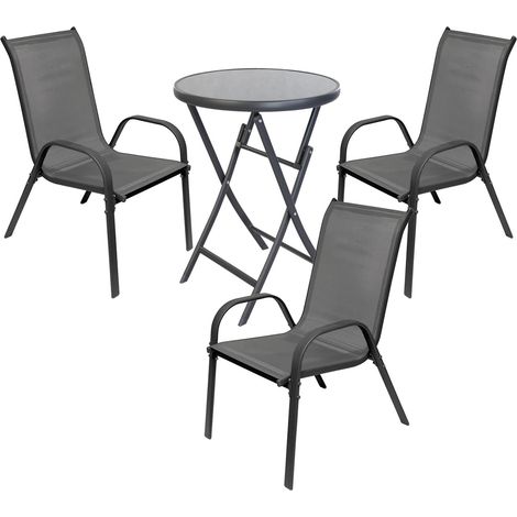 Bistrogarnitur 4-teilig Anthrazit-MMC4614+3xMMC330881 (1/5)
