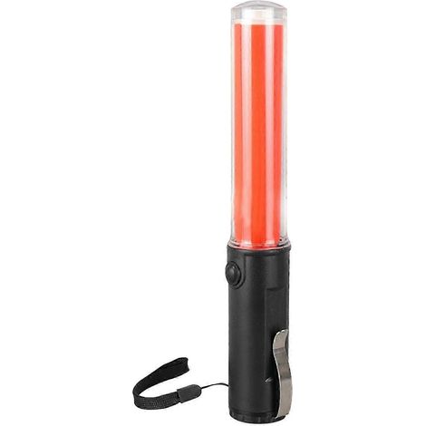 Baguette de signalisation de sécurité routière 26 cm (2025) avec 3 modes de clignotement, baguette de signalisation aérienne, baguette lumineuse de sécurité pour la direction des véhicules dans les pa (1/4)