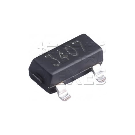 TWGMC AO3407 SOT-23 surface mount MOSFET, 3407 screen-printed field-effect transistor electronic component, 5 units shipped.