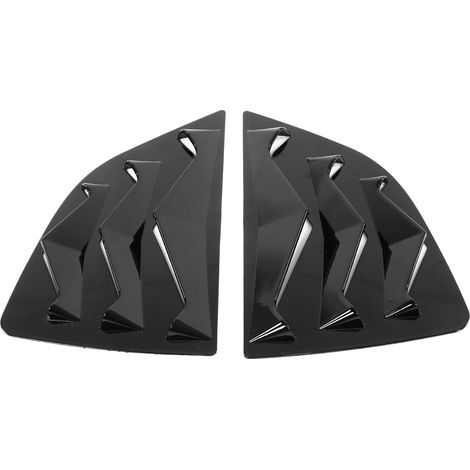 Stores latéraux arrière en deux parties et pare-soleil de ventilation en ABS noir brillant, pièces de rechange pour les modèles Ford Fit Jazz 2014-2018. (1/5)