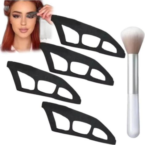 Outil réutilisable pour fard à paupières, outil de maquillage, pochoir eyeliner rapide pour femmes, adapté au masquage des fards à paupières et aux pochoirs eyeliner. (1/5)