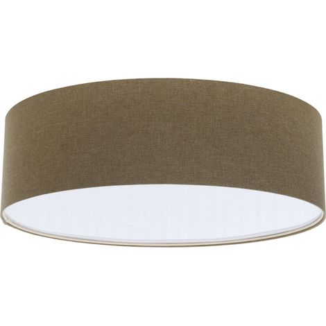 Plafonnier tissu blanc boho élégant lumière douce et design - Ø 40 cm - H20 cm (1/5)