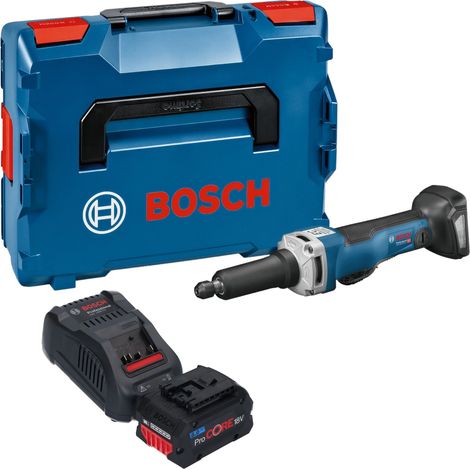 Bosch GGS 18V-23 PLC Smerigliatrice diritta professionale a batteria 18 V senza spazzole + 1x batteria ProCore 8,0 Ah + caricabatteria + L-Boxx