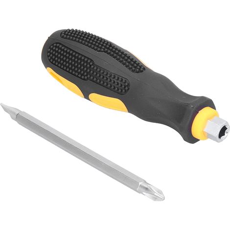 Embout tournevis double usage – croisé magnétique – métrique – anti-dérapant – tige portable – accessoire outil électrique