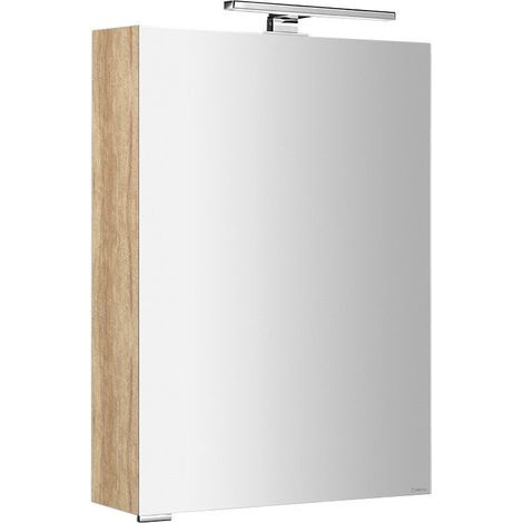 Armoire à miroir MIRRÖ avec éclairage LED, 50x70x16cm, gauche/droite, chêne Alabama (1/5)