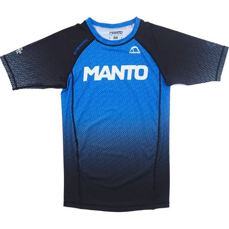MANTO Herren Kurzarm-Rashguard RANK Blau L