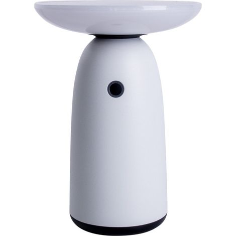 Lampe solaire LED extérieure à poser tactile dimmable métal plastique blanc 22,5 x 16 cm - PANGIVO (1/5)