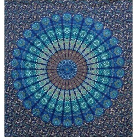 Tapiz de regalo, tapiz hippie mandala bohemio psicodélico indio complejo para colgar en la pared, ropa de cama, colcha (1/5)