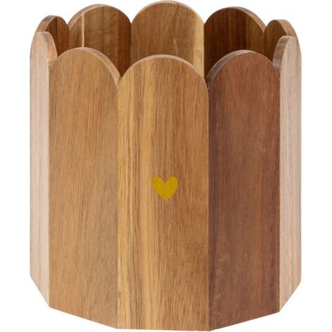 Cache-Pot Design Pétales "The Floral" 18cm Marron (1/2)
