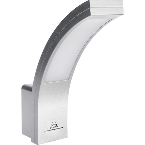 Maclean MCE343 Lampada da Facciata LED Esterno Elegante Risparmio Energetico Resistente Condizioni Atmosferiche IP54 4000 K Bianco Naturale (Argento) (1/5)