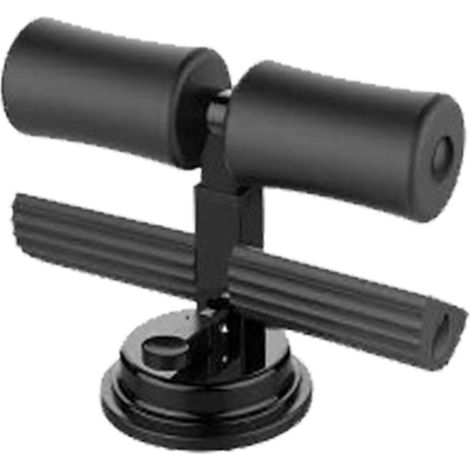 Barre d'abdos double barre métallique portable avec ventouses, pour musculation abdos et entraînement complet du corps, noire. (1/5)