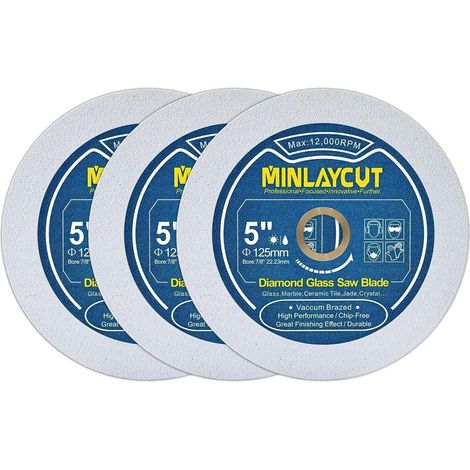 Diamant-Trennscheibe 125mm für Glas, Stein, Fliesen (3 Stück) (1/5)