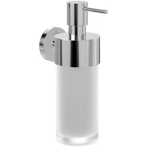 Villeroy & Boch - Dispenser di sapone da parete. vetro satinato e base in zinco cromato. 230 ml
