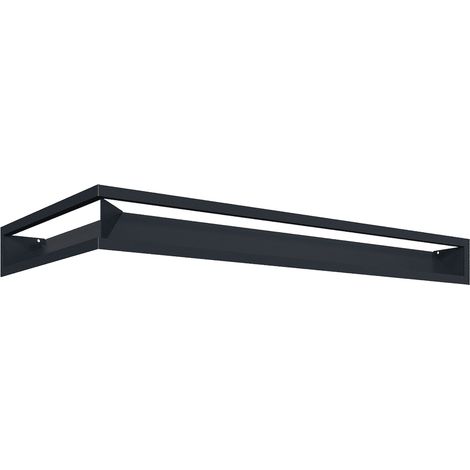 Eck-Lüftungsgitter LUFT rechts 40x80x9 Graphite Slim (1/5)