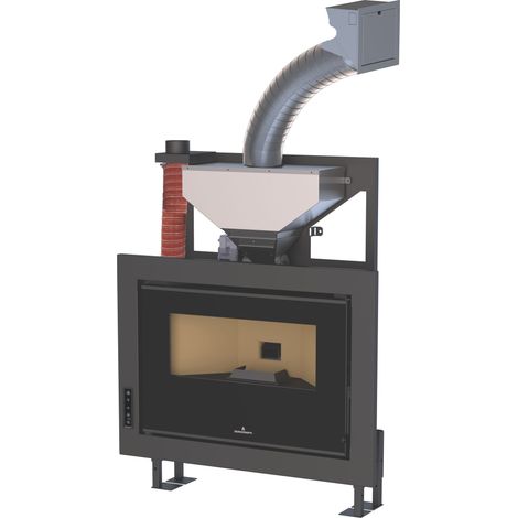 BRONPI - Insertable de Pellet Extraplano con Carga Superior Modelo BRUNO-SLIM de 9 kW (1/5)