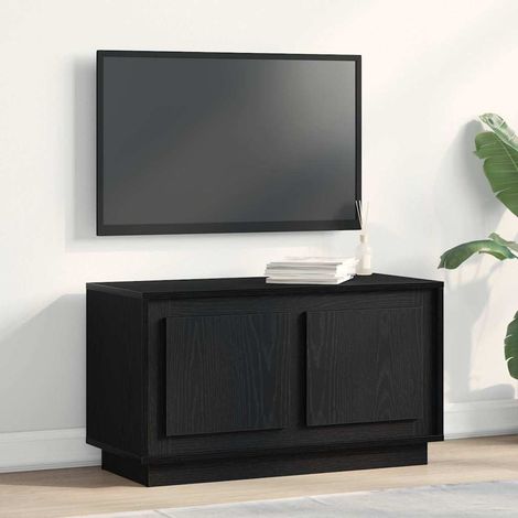 Meuble TV  Banc TV  Armoire TV Chêne noir 80 x 35 x 45 cm Bois d'ingénierie (1/5)
