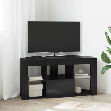 vidaXL Mobile TV LED Angolare Nero 100 x 40 x 50 cm Legno multistrato (1/5)