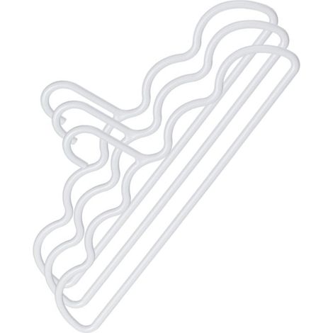 Lot de 3 cintres antidérapants pour sécher draps, housses de couette et serviettes de bain plus épais et plus longs blanc élégant (1/5)