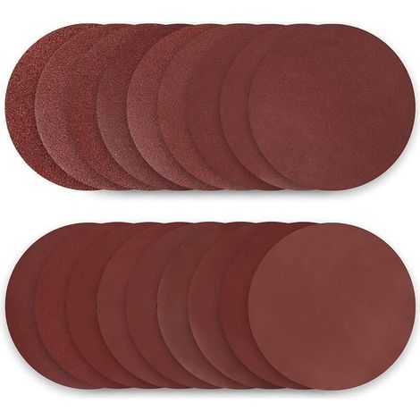 Disques abrasifs 180mm disque poncage 50 pièces papier abrasif 40/60/80/100/120/150/180/240/320/400 Grain (1/5)