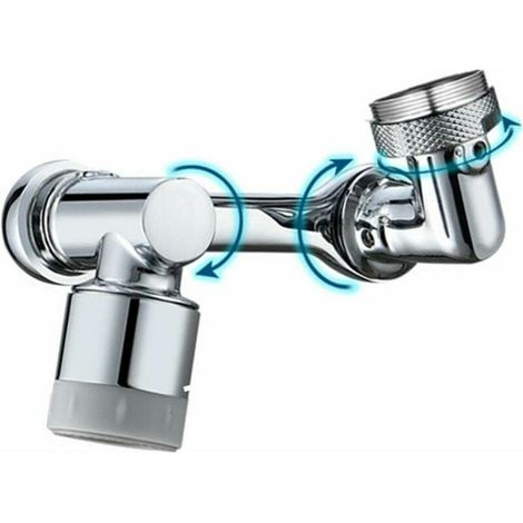 Extension de robinet rotative universelle. Pulvérisateur de robinet rotatif 1080 - Aérateur de buse d'eau à bras robotisé pour robinet. Accessoires pour éviers de cuisine