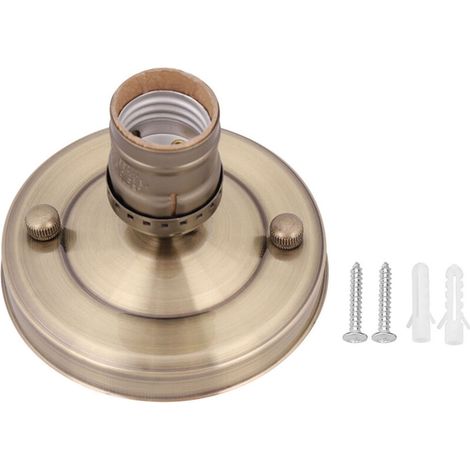 Suspension murale/plafonnière industrielle vintage Zoternen E26/E27 avec base à vis en bronze (1/5)