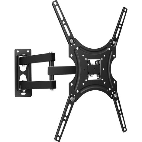 Adjustable TV Wall Mount, TV Wall Mount 32 to 55 Inch, Swivel Television Arm, Extendable and Tilting for Flat and Curved Screens, VESA Max. Screws Included (1/5)