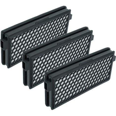 3x Staubsaugerfilter kompatibel mit Miele Complete C3 Silence EcoLine Plus Staubsauger - HEPA-Aktivkohlefilter Schwarz Weiß (1/5)