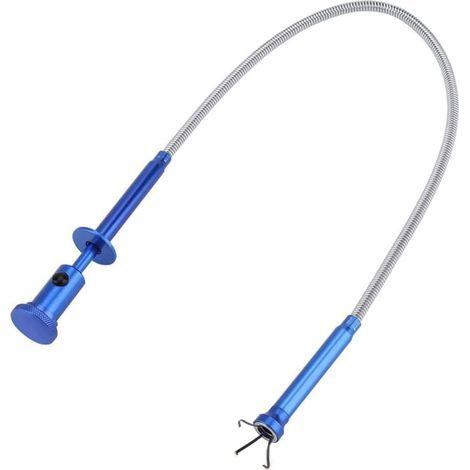 Pick Up Outil Multi Fonction Flexible Outil de Ramassage à Quatre Griffes (Aimant + 4 Griffes + LED Lumineux) Magnétique Long à Ressort pour Ramasser les Déchets de Débordement Nettoyage des Égouts,AA (1/4)