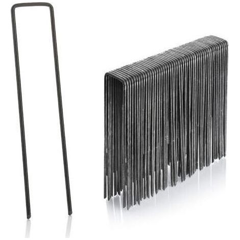 50 piquets de fixation en acier 3 mm, 150 mm long, 40 mm large (1/5)