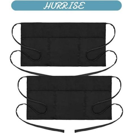 Sonew tabliers pour femmes avec poches Tabliers de serveur pour femmes et hommes avec 2 poches, imperméable, art accessoire Noir (1/5)