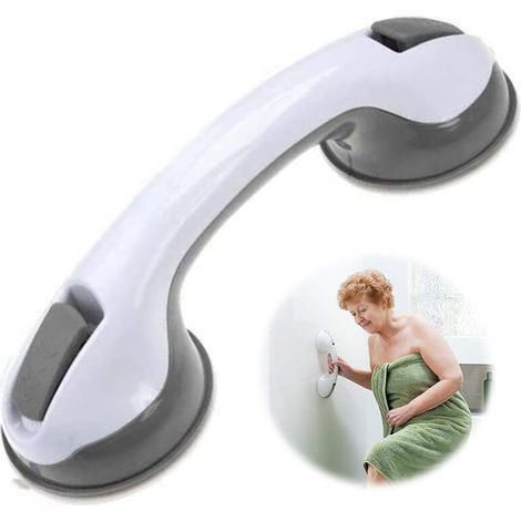 30 cm langer, rutschfester Haltegriff mit Saugnapf, kein Bohren erforderlich, Sicherheitsgriff aus PP-PVC für Dusche und Badewanne, geeignet für Senioren und Kinder (1/5)