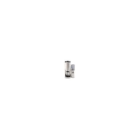 Melitta AromaFresh Pro X - Cafetera de café con molino, cafetera con jarra de vidrio y depósito de agua extraíble, para hasta 10 tazas de café, gris cálido