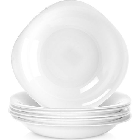Plato hondo de cristal LUNA de 21 cm, 500 ml, 6 unidades. (1/5)