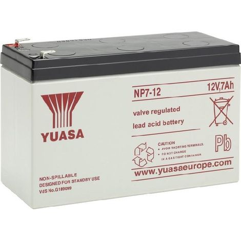 Batteria Al Piombo VRLA Uso Industriale NP7-12 12V 7Ah 151x65x97.5mm Yuasa (1/4)