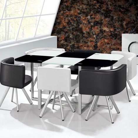 Table Mosaic XL Bicolore Noir et Blanc (1/5)