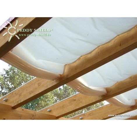 Sonnensegel Breite 68 cm - Farbe weiß / 330 cm ohne Laufhaken und Stoppern (1/5)